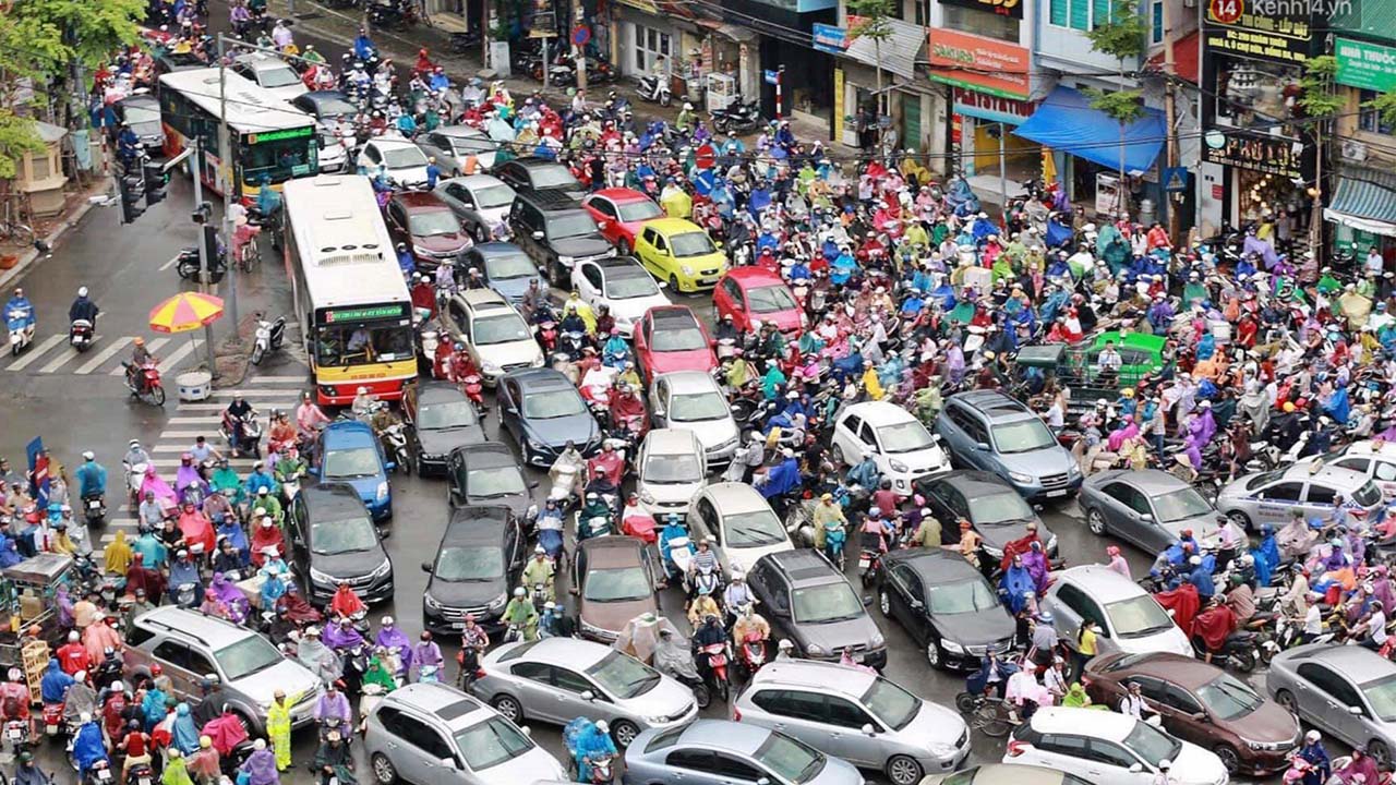 Ảnh tắc đường ở Hà Nội
