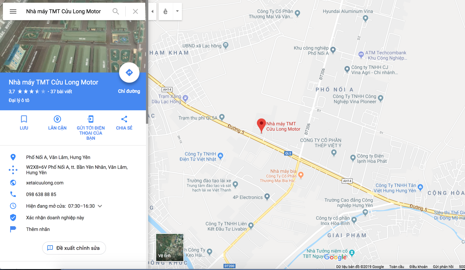 Vị trí đặt nhà máy TMT Motors Vị trí đặt nhà máy TMT Motors