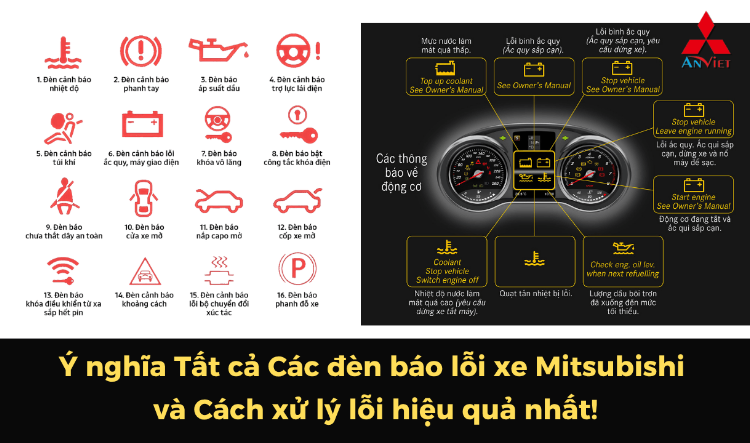 Các đèn báo lưu ý màu vàng/cam trên taplo xe tải như đèn check engine, ABS, và áp suất lốp.