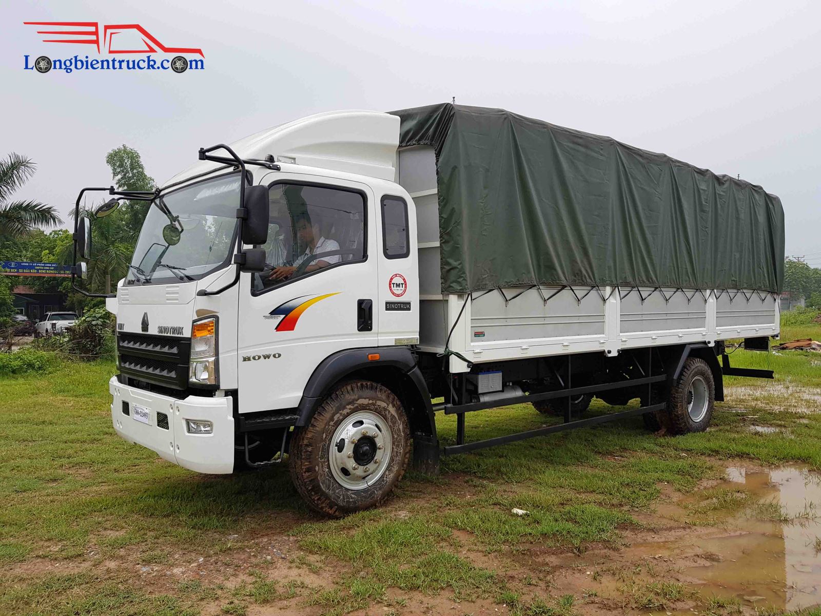 Xe tải TMT Sinotruk 8 tấn thùng khung mui bạt ST10580T