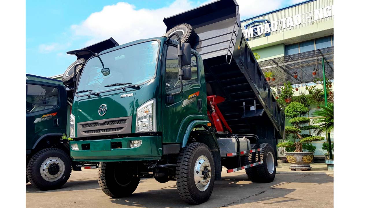 Tổng thể ngoại thất xe tải ben Chiến Thắng 6.8 tấn 2 cầu láp Tổng thể ngoại thất xe tải ben Chiến Thắng 6.8 tấn 2 cầu láp