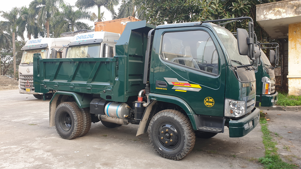 Tổng thể xe ben Hoa Mai 3 tấn đời mới