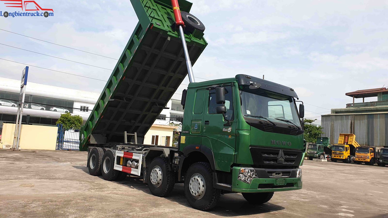 Tổng thể xe tải ben Howo 4 chân Tổng thể xe tải ben Howo 4 chân