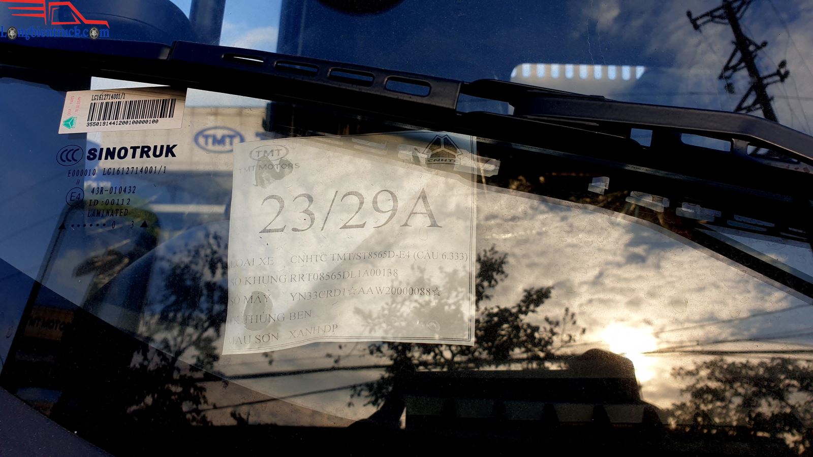 Thông số của xe ben TMT Sinotruk 6.5 tấn cầu chậm Thông số của xe ben TMT Sinotruk 6.5 tấn cầu chậm