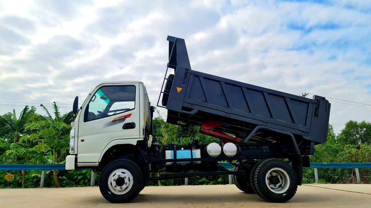 Chiều dài cơ sở của xe tải ben Chiến Thắng 4t65 2 cầu