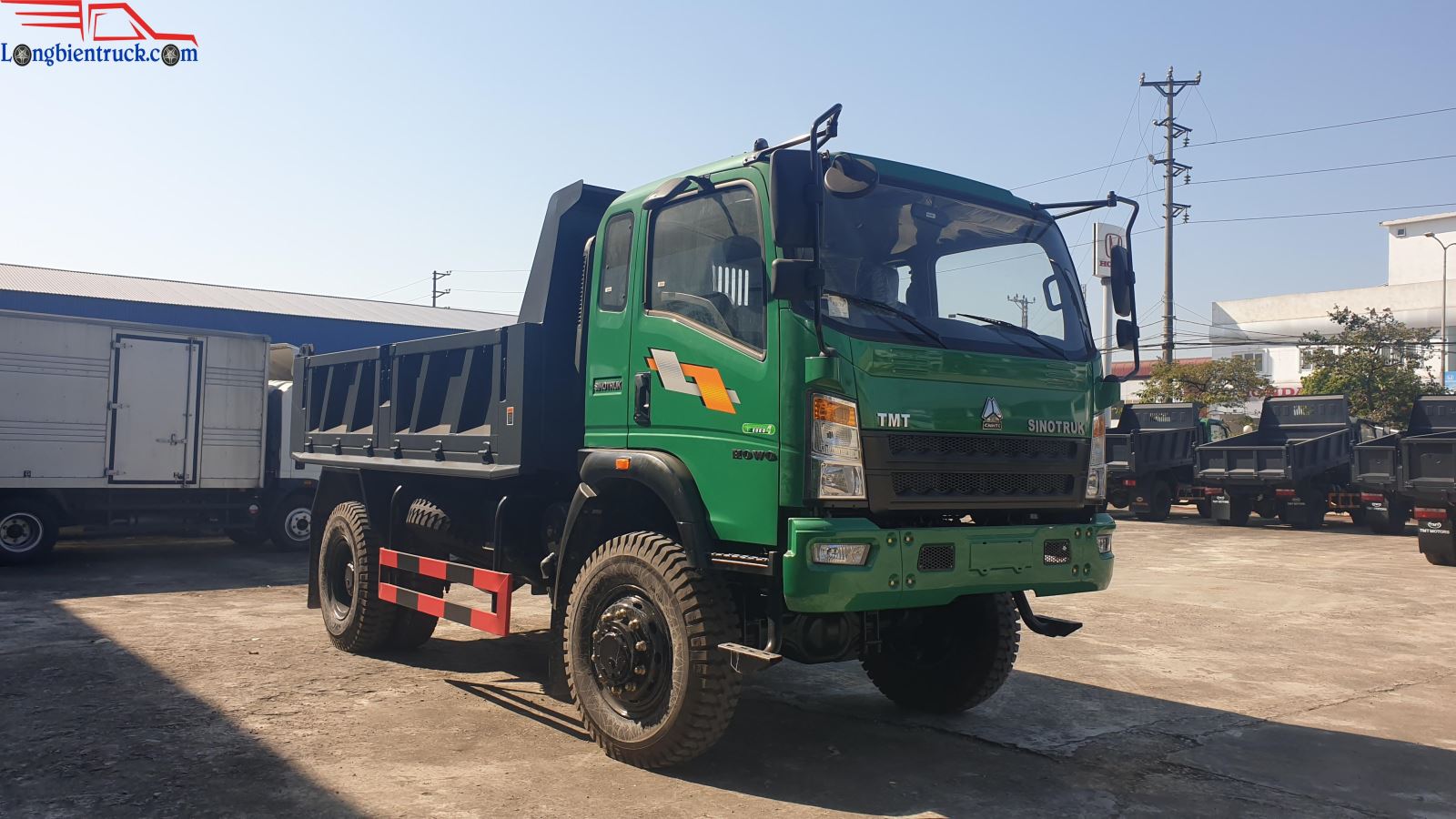 Tổng thể xe ben Howo Sinotruk 7t1 2 cầu dầu Tổng thể xe ben Howo Sinotruk 7t1 2 cầu dầu