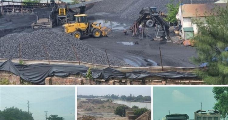 Hình ảnh so sánh xe tải chở hàng được che phủ bạt cẩn thận và xe tải không che bạt làm rơi vãi vật liệu